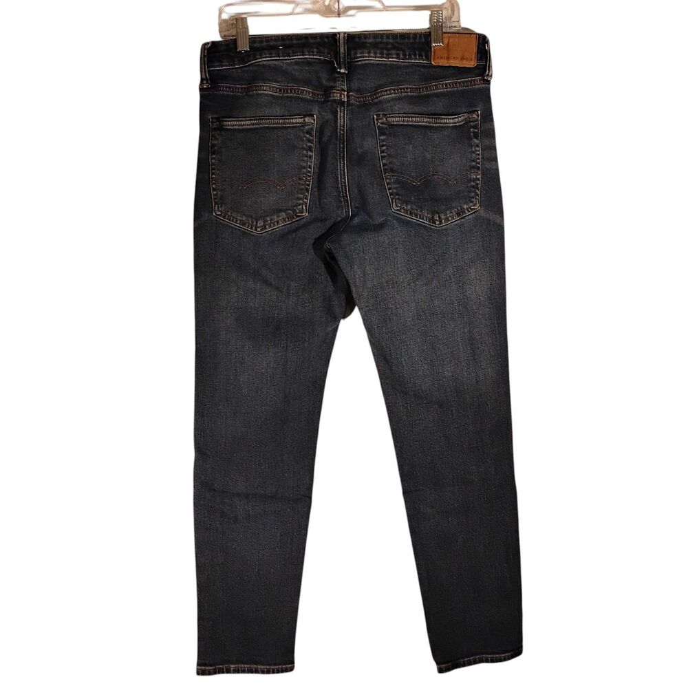 American Eagle jeans mens 32x30 blue denim stretch athletic fit tapered leg - Picture 2 of 11